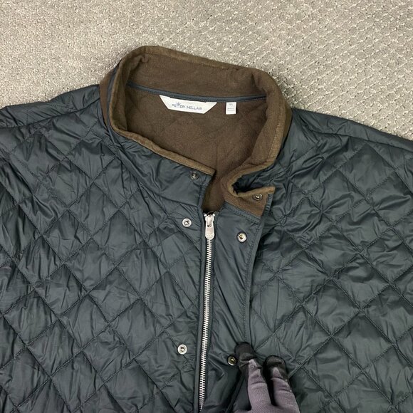 Peter Millar Suffolk Quilted Travel Coat Jacket Mens 4XL Black Golf Fleece Lined - Picture 2 of 15